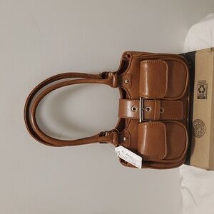 Madeline Tan Leather Shoulder Bag